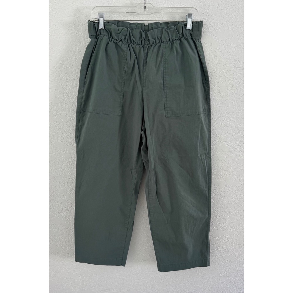 Gap Off-Duty Khaki Green Paperbag Waist Utility Pants Womens Medium Petite Crop